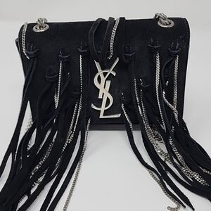 Saint Laurent Bo Monogramme Fringe Crossbody